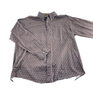Vintage Trader Bay Mens 100% Cotton Long Sleeve‎ Button-Down Shirt size Large